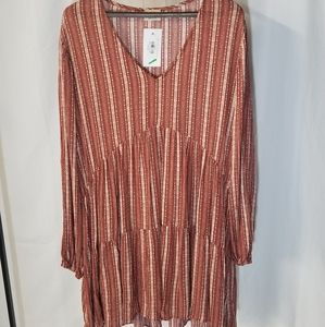 Peach Love Cali Long Sleeve Dress